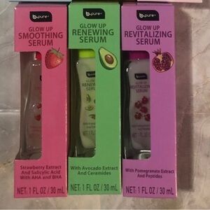 B•Pure Glow Up Serums (3) Revitalize, Smoothing & Renewing BPure B Pure